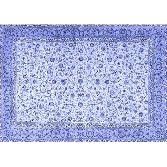 Ahgly Company Indoor Rectangle Persian Blue Traditional Area Rugs, 7' x 10'