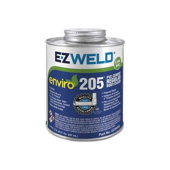 Ez Weld Pipe Cement,8 fl oz,Clear EZ30502N