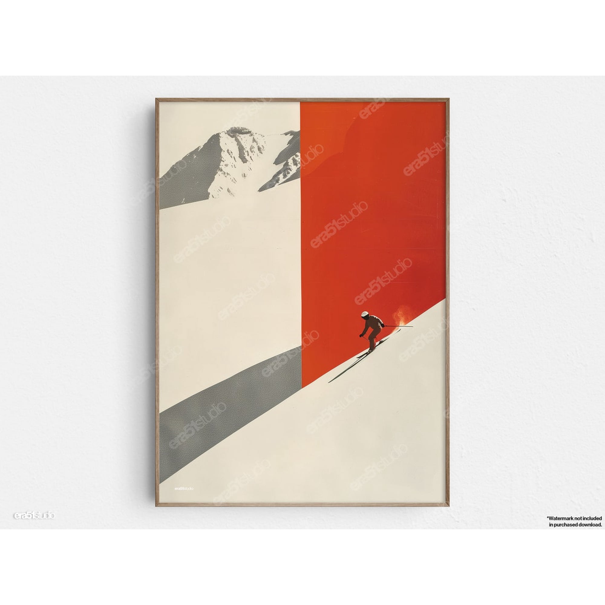 Alpine Minimalism Mid-century Modern Minimalist Contemporary Decorative Design Statement Accent Interior Wall Art