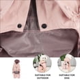 thumbnail image 3 of ORDDIART Pink Dog Raincoat Waterproof Adjustable Drawstring 1Set, 3 of 8
