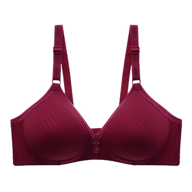 Timegard Bras for Women No Underwire Full Coverage Adjustable Strap Solid Color Comfortable Everyday Bras