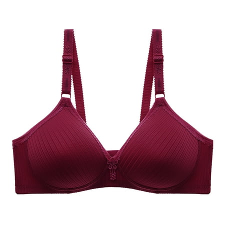 Cute Bras Women Pullover Bra Feature V-Neck Demi & Balconette Bra Style W-521 Wine S