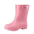 thumbnail image 2 of Willtoo Rain Boots for Women Lined Warm Waterproof Ankle Boots Anti-Slip Mud Shoes Thick Sole Wearable Water Shoes Rubber Outdoor Car Wash Shoes, 2 of 4