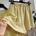 thumbnail image 3 of CHUMUD Cotton Linen Two Piece Sets for Women Summer Outfits Short Sleeve Crew Neck Tees Shorts Casual Beach Vacation, 3 of 7