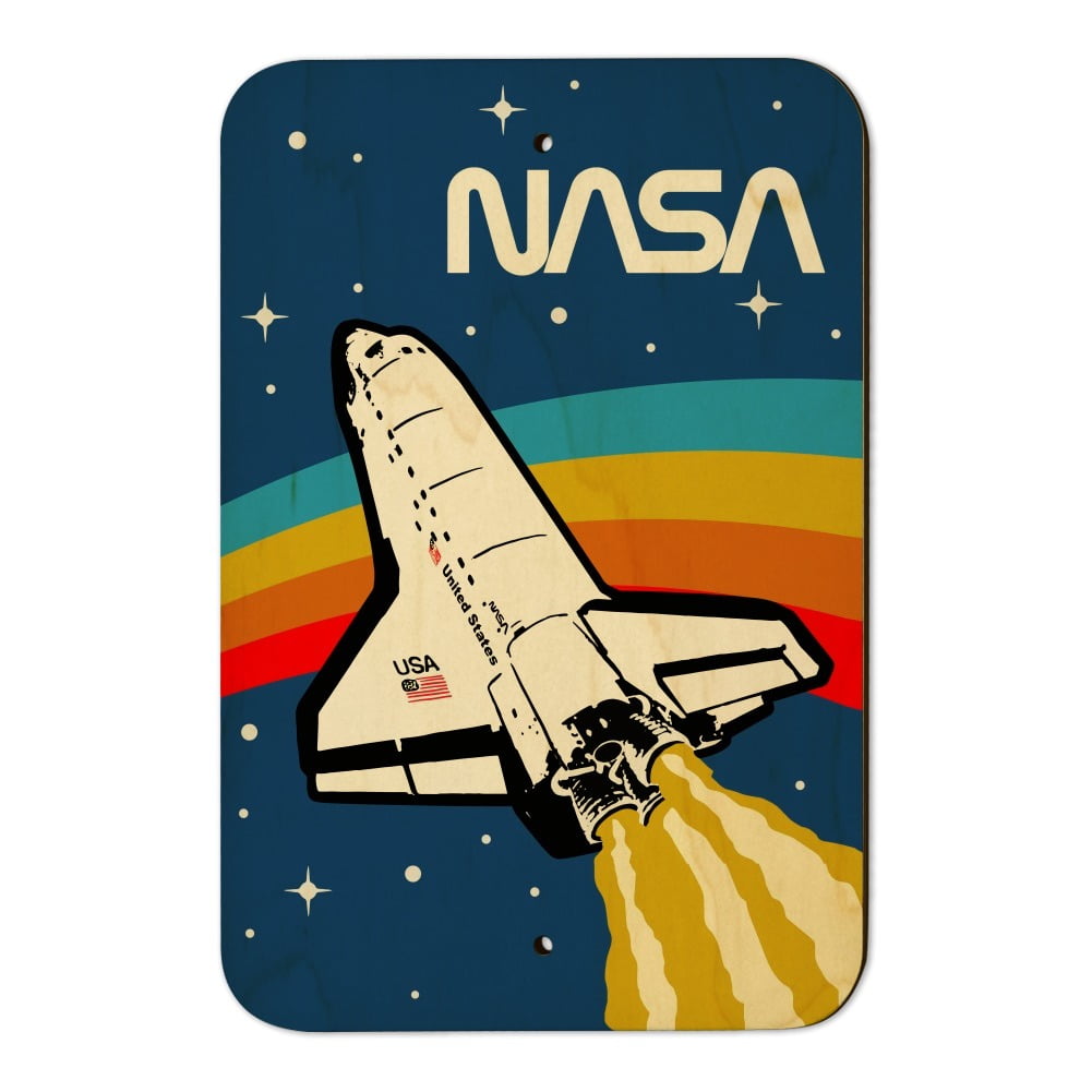 NASA Logo Over Space Shuttle with Rainbow Home Business Office Sign - Walmart.com NASA Logo Over Space Shuttle with Rainbow Home Business Office Sign - Walmart.com