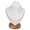 White, variant on Solid Wood Necklace Holder Stand Minimalist Gray Flannel Pendant Display Bust Bracket Jewelry Organizer Rack for Storefront Showcases Countertop Exhibition Retail Boutique, Gray