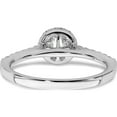thumbnail image 5 of 14K White Gold Eternal Promise Lab Grown Diamond Halo Complete Ring (Size 7) Made In India rm6687e-040-7cwlg, 5 of 5