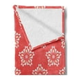 thumbnail image 2 of Coral Soft Flannel Fleece Blanket, Abstract Tribal Mandala Pattern Various Female Girl Floral Victorian Shapes Artwork, Cozy Plush for Indoor and Outdoor Use, 50" x 70", Dark Coral, by Ambesonne, 2 of 5