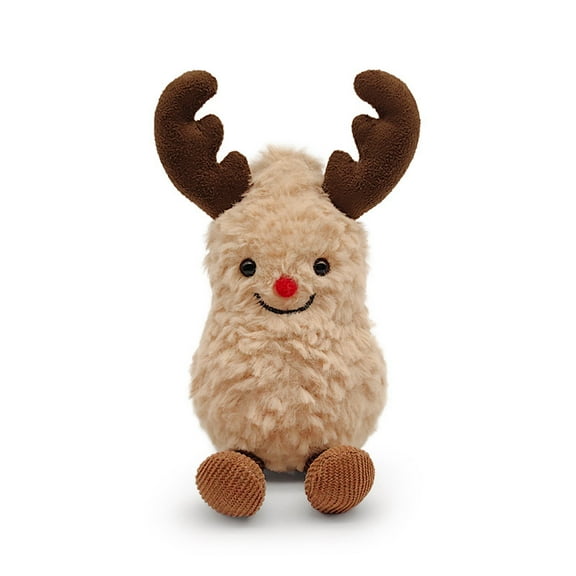 Brand New Peanut Reindeer 15CM Soft Plush Toys Christmas Gifts