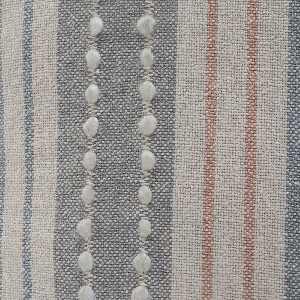 Ox Bay 20" x 20" Hand-Woven Gray/ White Stripe Resistant Polyester Pillow Cover