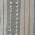 thumbnail image 4 of Ox Bay 20" x 20" Hand-Woven Gray/ White Stripe Resistant Polyester Pillow Cover, 4 of 9