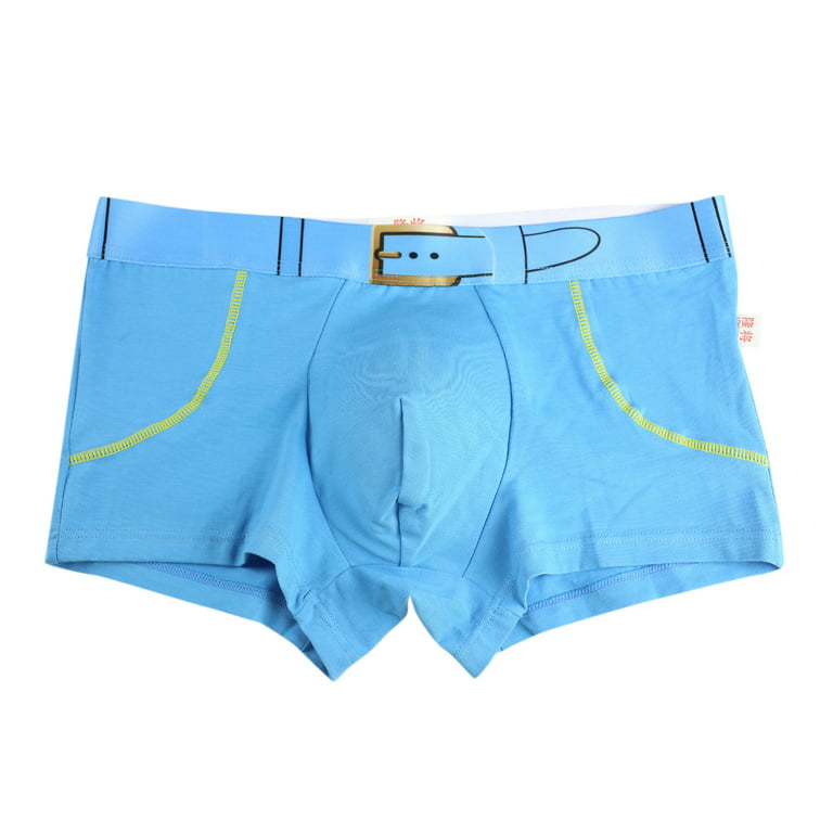 Pimfylm Cotton Underwear For Men Seamless Men's Cotton Color Sport Briefs  Underwear Blue Medium 