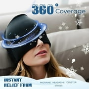 LVAD Gear Migraine Relief Cap - Hot & Cold Therapy Ice Pack for Headache – Black LV-125