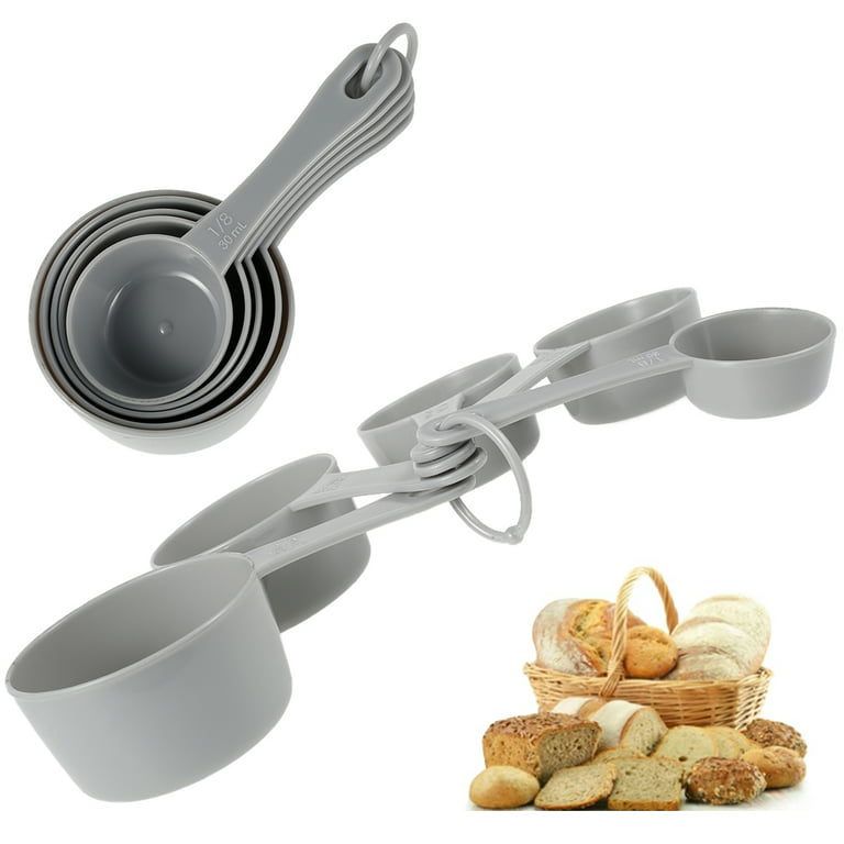 Atopoler 20Pcs Measuring Cups and Spoons Set, Easy to Read Plastic  Measuring Cup Set, Multipurpose Measure Spoon and Cup Kit with Egg White  Strainer
