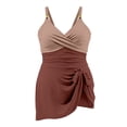 thumbnail image 4 of Women's Plus Size Bikini Swimsuits Swim Dress Tummy Control Bathing Suits High Waisted Swimwear For Full Coverage, 4 of 5