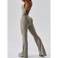 thumbnail image 4 of Liacowi Women Workout Jumpsuit Sleeveless U Neck Backless Hollowed Solid Slim Romper Yoga Jumpsuit, 4 of 7