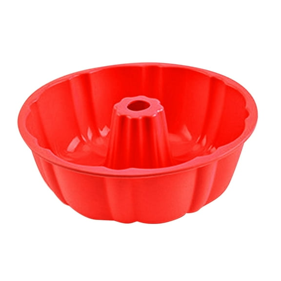 Godom 1PC Red Cake Molds for Baking, Silicone Nonstick and Quick Release Baking Pans, Bakeware