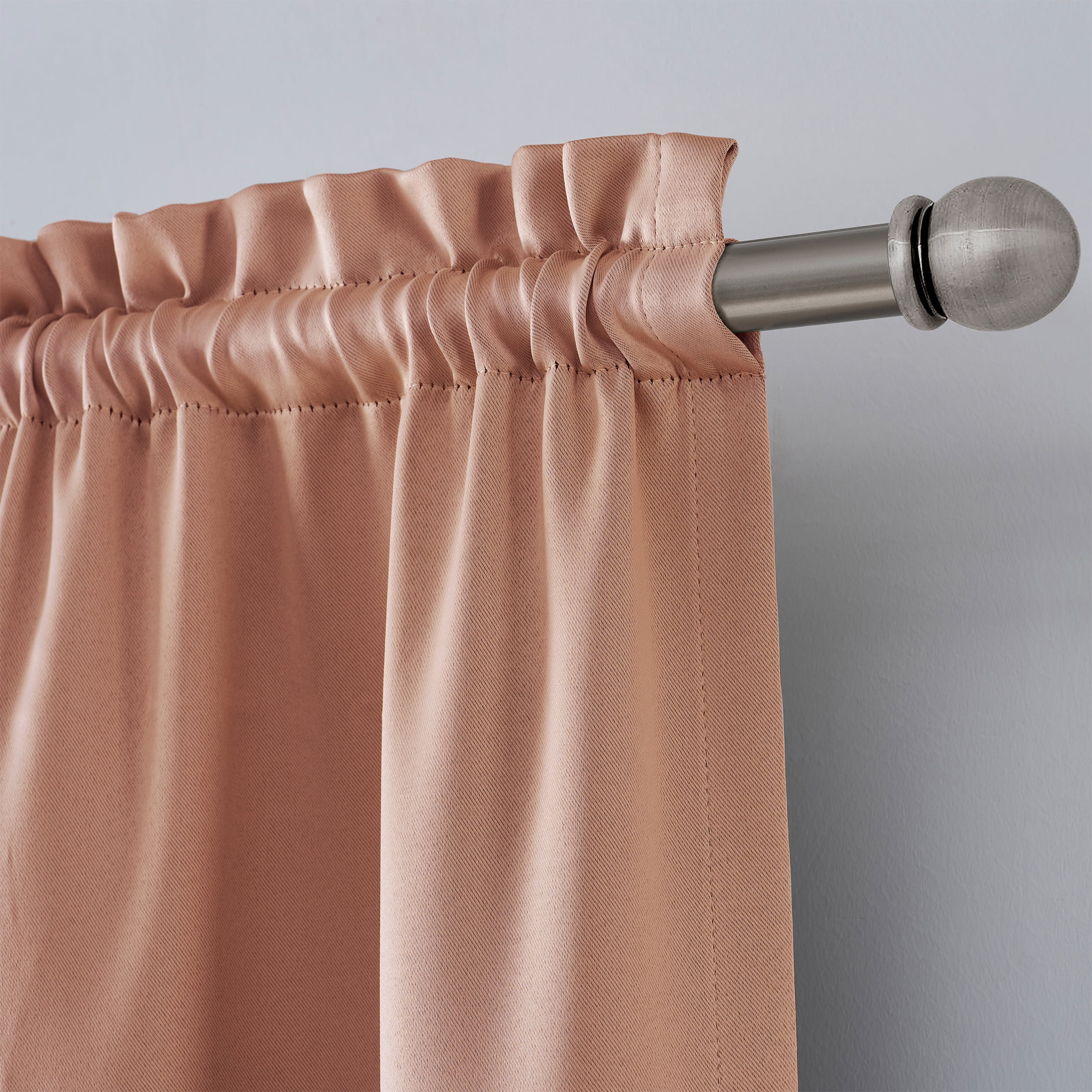 Mainstays Solid Blackout Curtain Panel Pair, 2 Panels, Terracotta, 30 in x 95 in