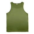 thumbnail image 5 of Dresfit Men's Shirts Knit Sleeveless Workout Tank Tops 2026 Summer Scoop Neck Running Shirt Slim Fit Lightweight Big and Tall Undershirts Mens Army Green L, 5 of 9