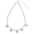 thumbnail image 1 of Shisuyan Butterfly Necklace Pendant 37Cm In 1Pack Silver Tone Metal Jewelry For Various Occasions, 1 of 8