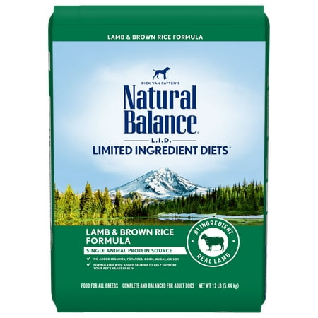  Natural Balance L.I.D. Limited Ingredient Diets Dry Dog Food, 12 Pounds, Lamb