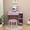 Purple (with accessories), variant on Towallmark Kids Vanity Table & Stool Princess Dressing Make Up Set with Lighted Mirror, with Adjustable LED Light, Storage Drawer & Shelves for Girls 3-9