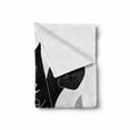 thumbnail image 2 of Squirrel Soft Flannel Fleece Blanket, Abstract Black Animal Silhouette with an Inspirational Words Be Brave, Cozy Plush for Indoor and Outdoor Use, 50" x 70", Black Pale Grey White, by Ambesonne, 2 of 6