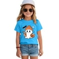 thumbnail image 4 of HCNTES Crew Kids Casual Short Sleeve T-Shirt Tops Little Boys Girls Halloween Clothes(R338-Blue,1-2 Years), 4 of 5