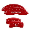 thumbnail image 3 of MGP 4 Caliper Covers Engraved Front Honda Engraved Rear H Logo Red finish silver ch Fits select: 2009-2011,2016 HONDA PILOT EXL, 3 of 6