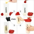 thumbnail image 4 of Bonison Blender Bottles 24 oz Red Shaker Bottle with Ball Included, 4 of 7