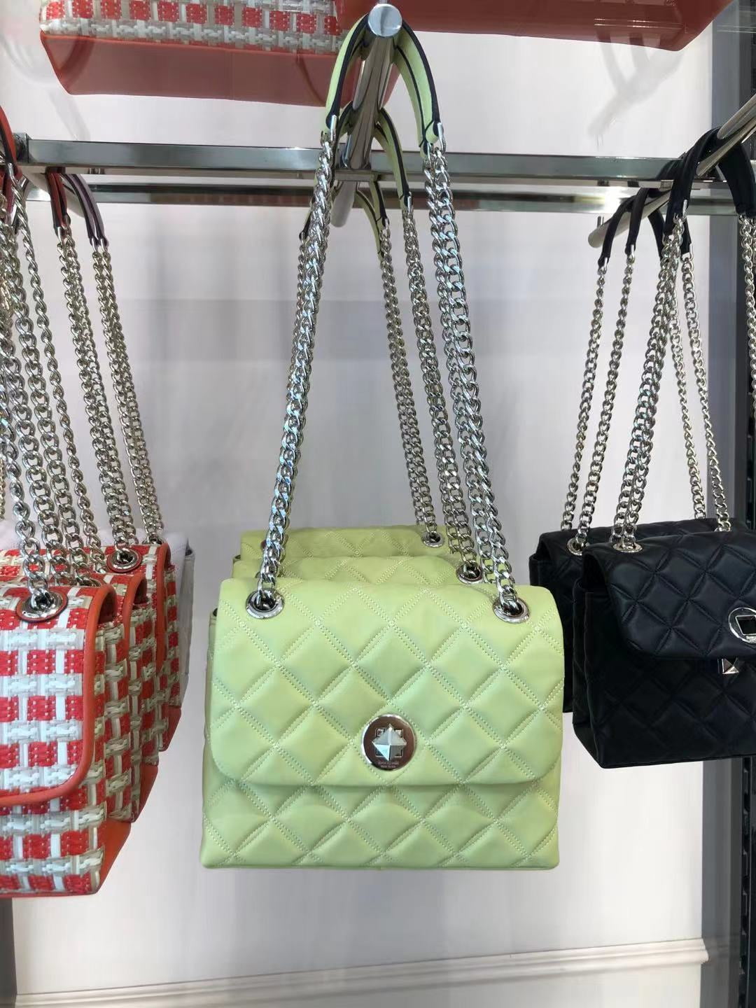 Kate Spade New York Women's Natalia Small Flap Quilted Convertible Crossbody Bag (Frosty Lime)