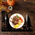 thumbnail image 5 of Bear Wildlife Placemats Set of 6,Washable Heat Resistant 12×18 Inch Linen Table Mats Farmhouse Wooden Place Mats for Party Outdoor Dining Décor, 5 of 6