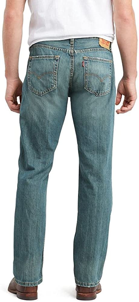 LEVI'S Mens Blue Straight Leg, Relaxed Fit Denim Jeans W34