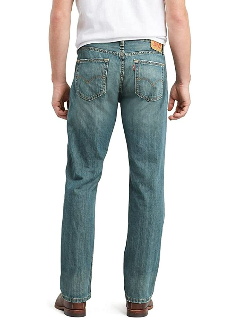 LEVI'S Mens Blue Straight Leg, Relaxed Fit Denim Jeans W34