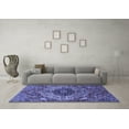 thumbnail image 3 of Ahgly Company Machine Washable Indoor Rectangle Medallion Blue Traditional Area Rugs, 7' x 9', 3 of 4