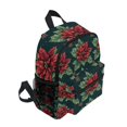 thumbnail image 2 of FORMRS School Backpack with Front Zippered Pocket 12" Student Travel Daypack, Red Christmas Poinsettias, 2 of 6
