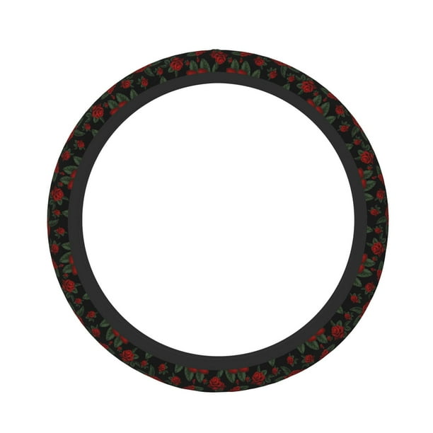 Balery Roses Fundas elásticas antideslizantes para volante, funda protectora universal para hombre y mujer, 15 pulgadas, accesorios para coche.
