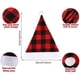 thumbnail image 4 of Paquete de 2 gorros navideños de Papá Noel a cuadros, gorros navideños de peluche, gorros navideños para fiestas de disfraces y eventos festivos, 4 of 7