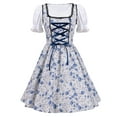 thumbnail image 5 of TAIAOJING Oktoberfest Women Dirndl Dresses Plus Size German Square Neck Apron Girl Bavarian Dress for Carnival, 5 of 6