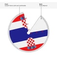 thumbnail image 4 of Xmas Tree Skirt Croatian Flag Tassel Edge Rustic Christmas Tree Skirts for Party Holiday Decorations 30", 4 of 6