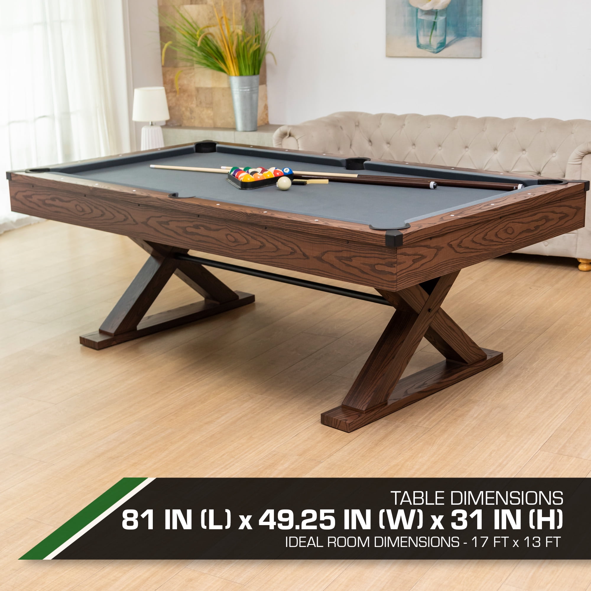 Classic Sports Brighton Billiard Pool Table 87 Inch Walmart Com Walmart Com