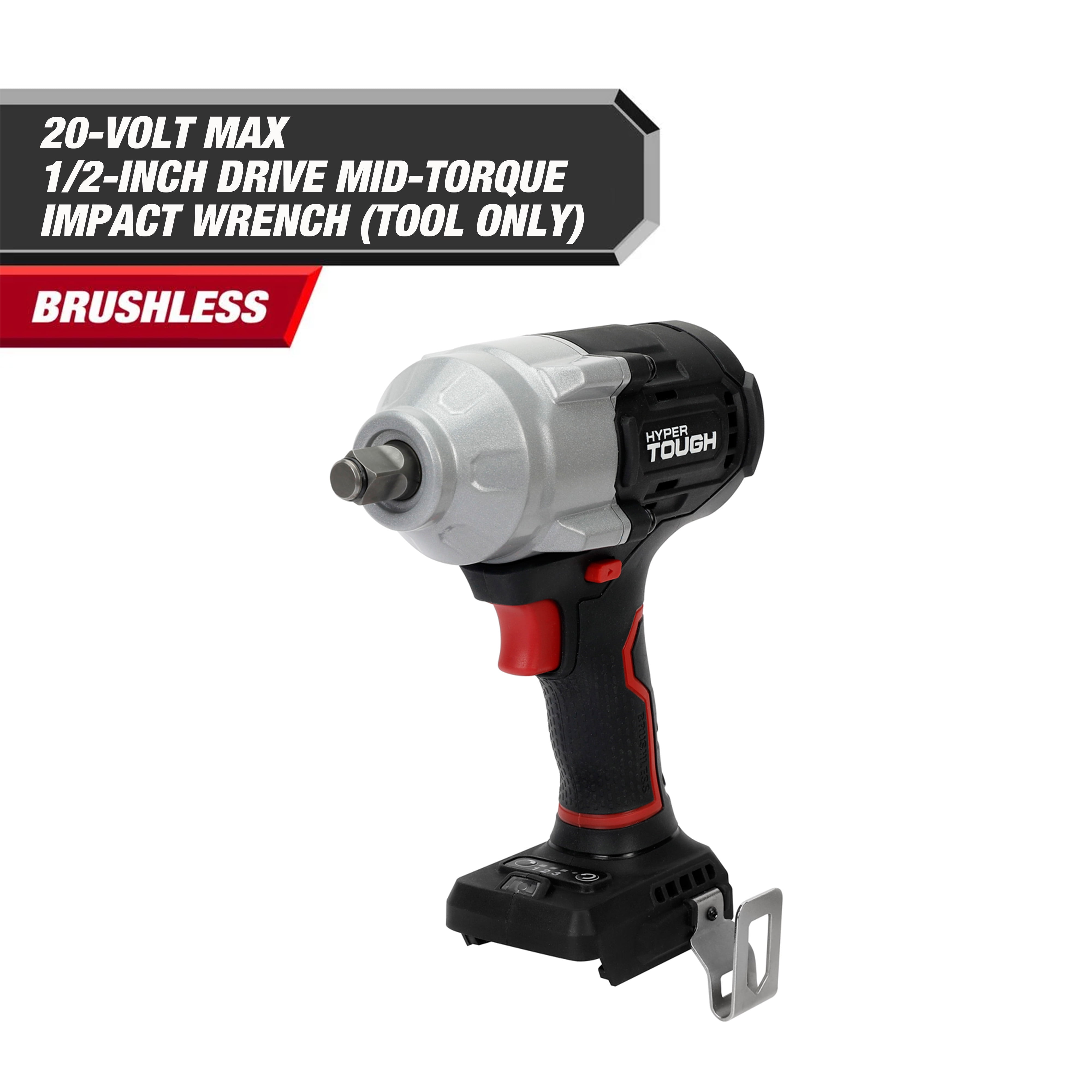 Free Shipping! Hyper Tough Impact Wrench 20V Max Brushless 1/2