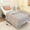 thumbnail image 2 of PPorfamilia Electric Adjustable Bed Base Frame with Wired Remote Head and Foot Incline, Metal Power Platform Bed Base with One Touch Comfort Positions, 600 lbs Capacity, Twin XL, 2 of 9