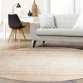 thumbnail image 4 of Unique Loom Gemstone Collection Area Rug - Topaz (10' 2" Round Ivory/Brown), 4 of 12