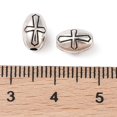 thumbnail image 3 of 1000 g Tibetan style Alloy Beads Cadmium Free & Lead Free Oval with Cross Antique Silver 8.5x5.5mm Hole: 1.6mm 1234pcs/1000g, 3 of 4