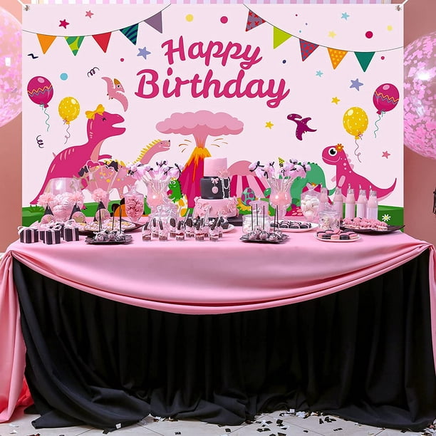 Nappe d'anniversaire à thème Happy 18 pour filles, couverture de table,  rose, or, fournitures de