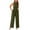 Army Green, variant on Fashion Plus Size Jumpsuits for Women Casual Summer Solid-neck Sexy Straight Leg Suspender Casual Jumpsuit Jumpsuit