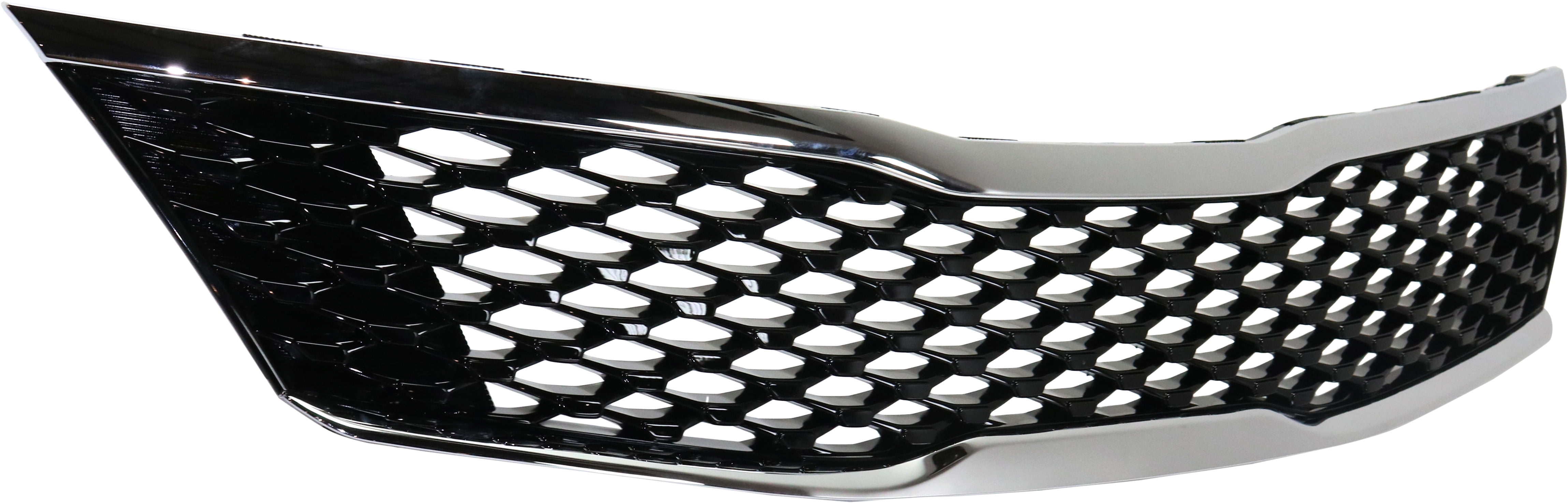 Grille Assembly Compatible With 2016-2018 Kia Optima Painted Black Shell and Insert CAPA Certified