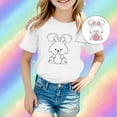 thumbnail image 2 of Byoo Easter Basic T Shirt for Toddler Girl DIY Rabbit Bunny Printed Short Sleeve Pullover Tee for Kids Durable Lightweight Tee, Sizes3-4Y, 2 of 6