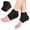 Black, variant on 1Pair Gel Silicone Heel Protector Sleeve Heel Pads Heel Cups Plantar Fasciitis Support Feet Care Skin Repair Cushion Half-yard Socks